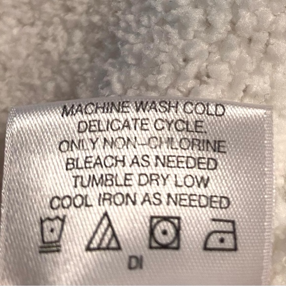 Hanna Andersson White Hooded Cardigan Sweater Zip Up Pom Poms Size 140 US 10 - Picture 9 of 9